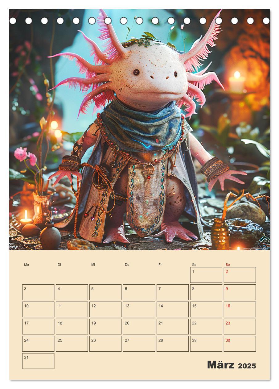 Bild: 9783383807909 | Axolotl. Lustiger Schwanzlurch mit Superkräften (Tischkalender 2025...