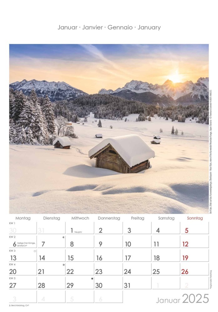 Bild: 4251732341190 | Alpha Edition - Bayern 2025 Bildkalender, 23,7x34cm, Wandkalender...