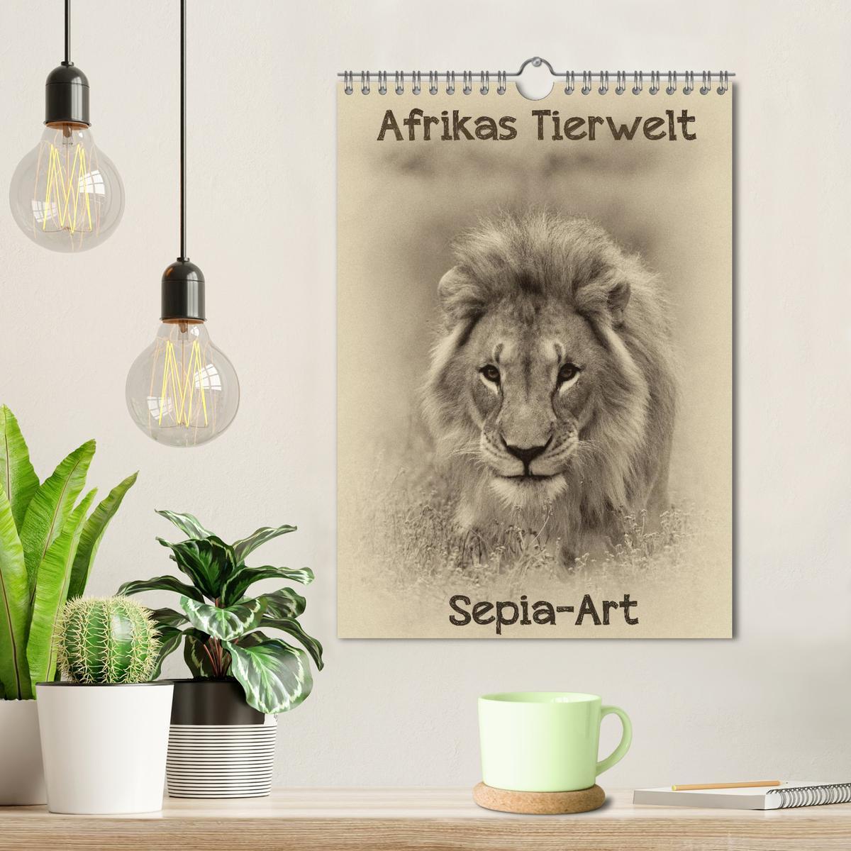 Bild: 9783457013724 | Afrikas Tierwelt - Sepia-Art (Wandkalender 2025 DIN A4 hoch),...