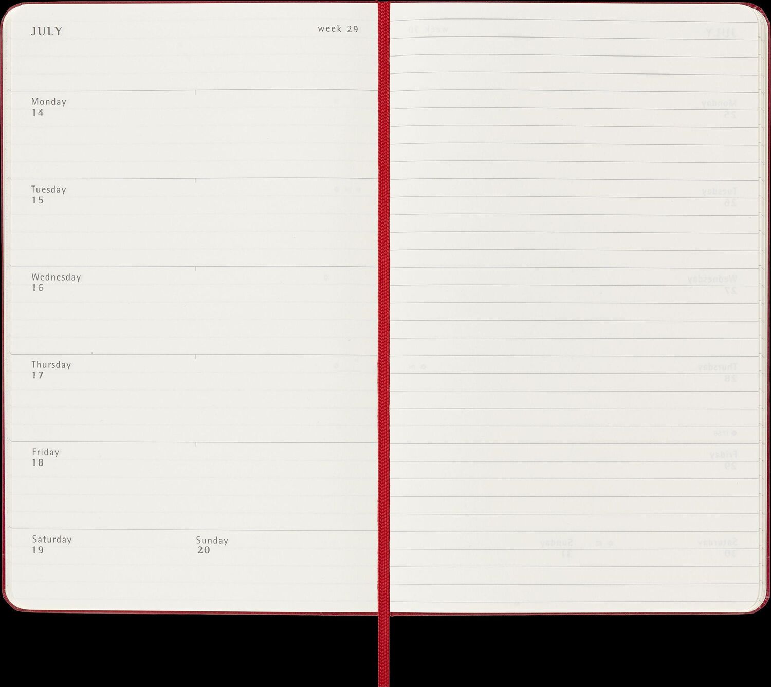 Bild: 8056999270575 | Moleskine 18 Monate Wochen Notizkalender 2024/2025, L/A5, 1 Wo = 1...