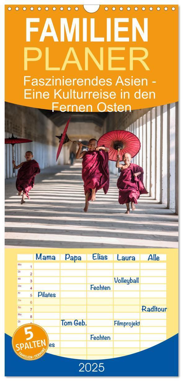 Cover: 9783457102145 | Familienplaner 2025 - Faszinierendes Asien - Eine Kulturreise in...