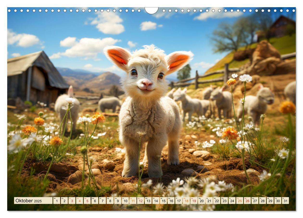 Bild: 9783383836688 | Viele Tiere auf dem Bauernhof (Wandkalender 2025 DIN A3 quer),...