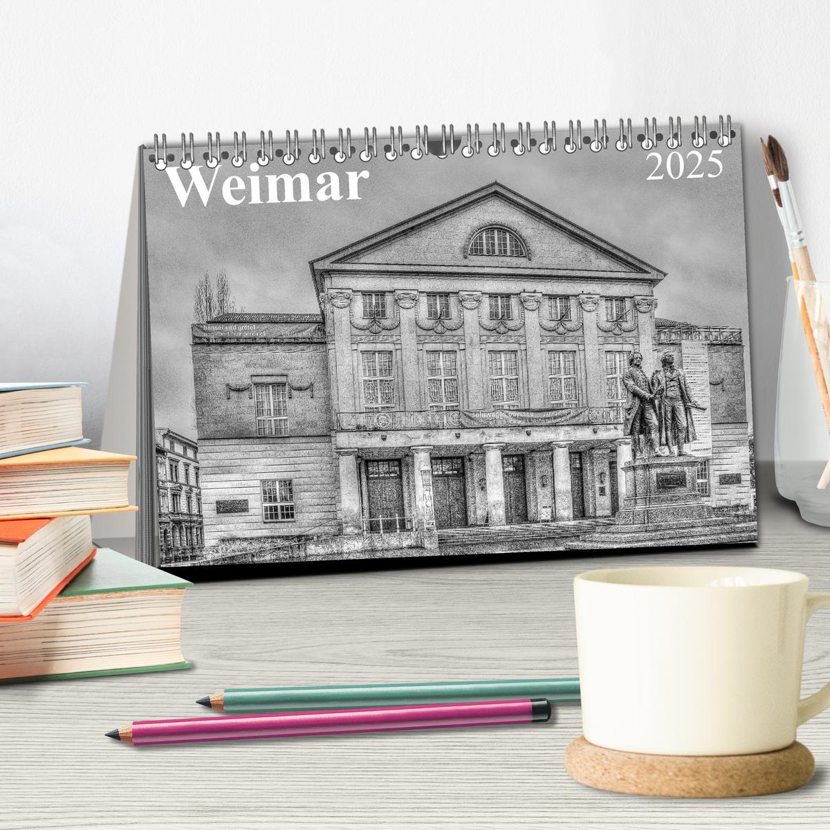 Bild: 9783435716579 | Weimar (Tischkalender 2025 DIN A5 quer), CALVENDO Monatskalender