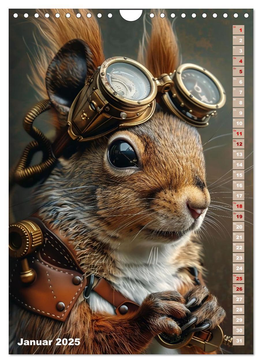 Bild: 9783435649594 | Steampunk Fauna (Wandkalender 2025 DIN A4 hoch), CALVENDO...