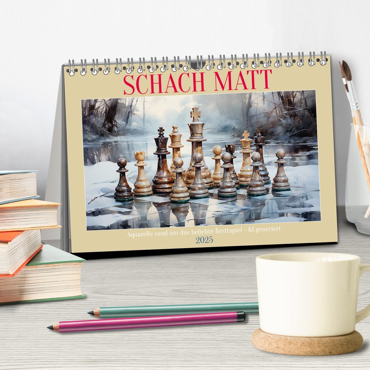 Bild: 9783383878503 | Schach Matt (Tischkalender 2025 DIN A5 quer), CALVENDO Monatskalender