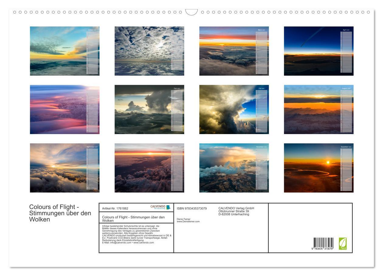 Bild: 9783435373079 | Colours of Flight - Stimmungen über den Wolken (Wandkalender 2025...