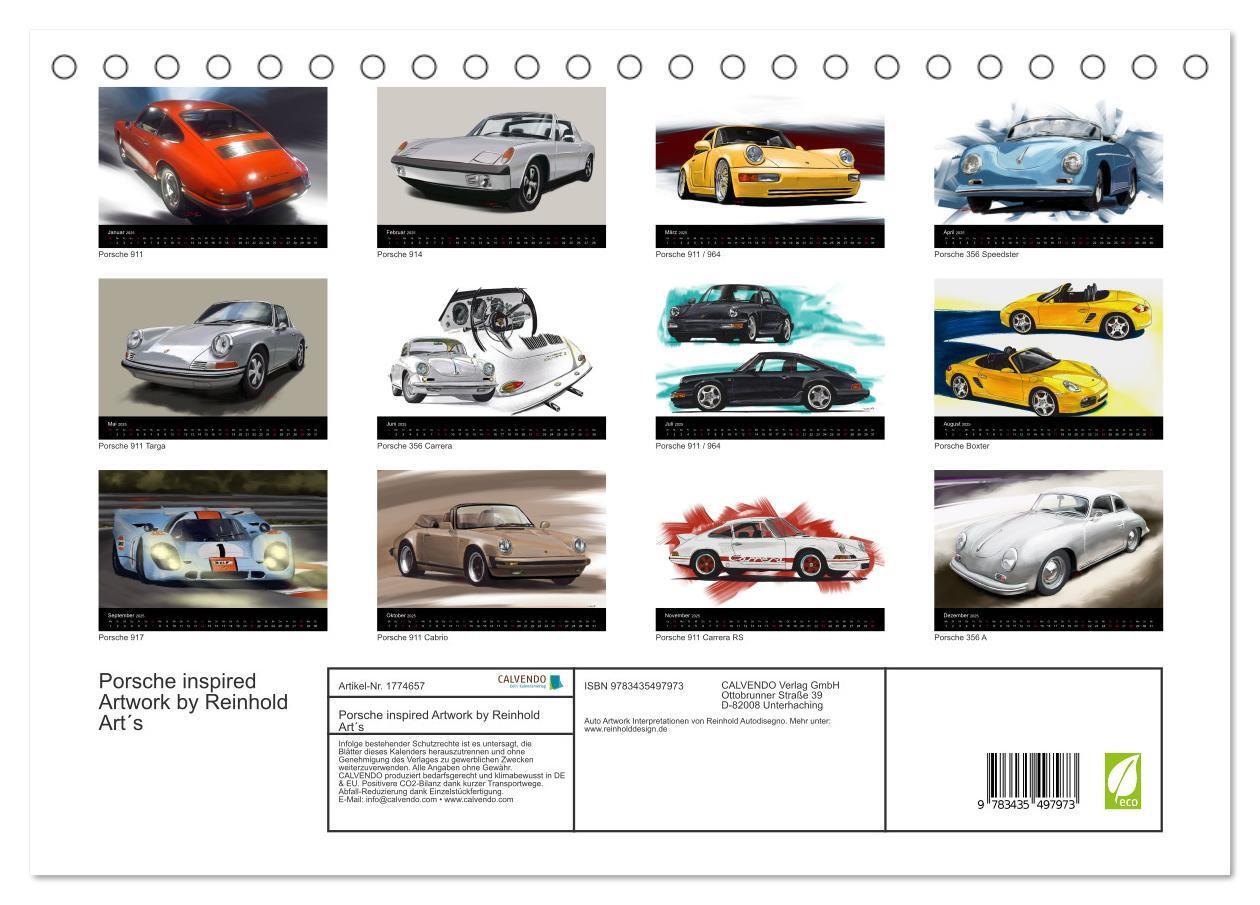 Bild: 9783435497973 | Porsche inspired Artwork by Reinhold Art´s (Tischkalender 2025 DIN...