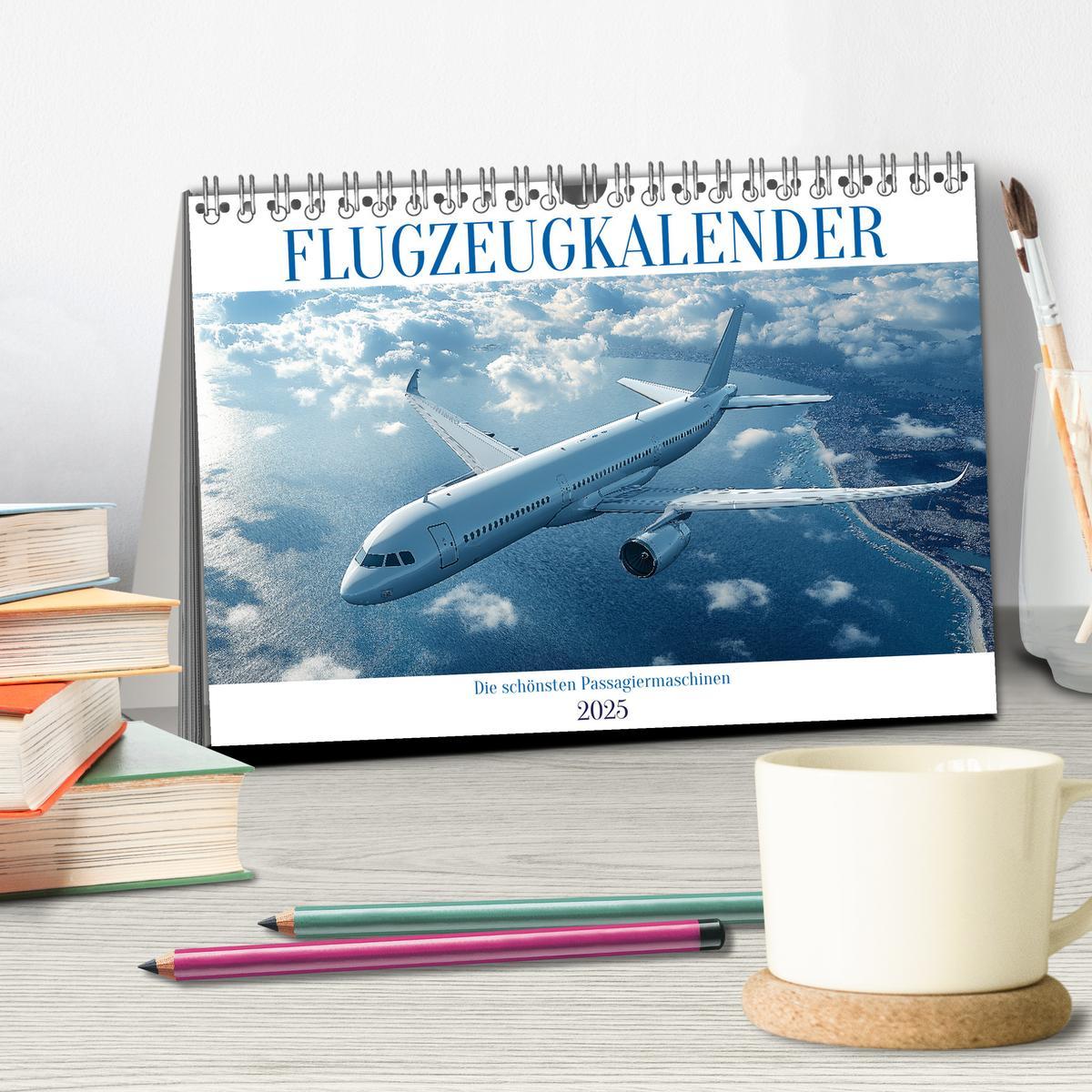 Bild: 9783457214077 | Flugzeugkalender - Die schönsten Passagiermaschinen (Tischkalender...