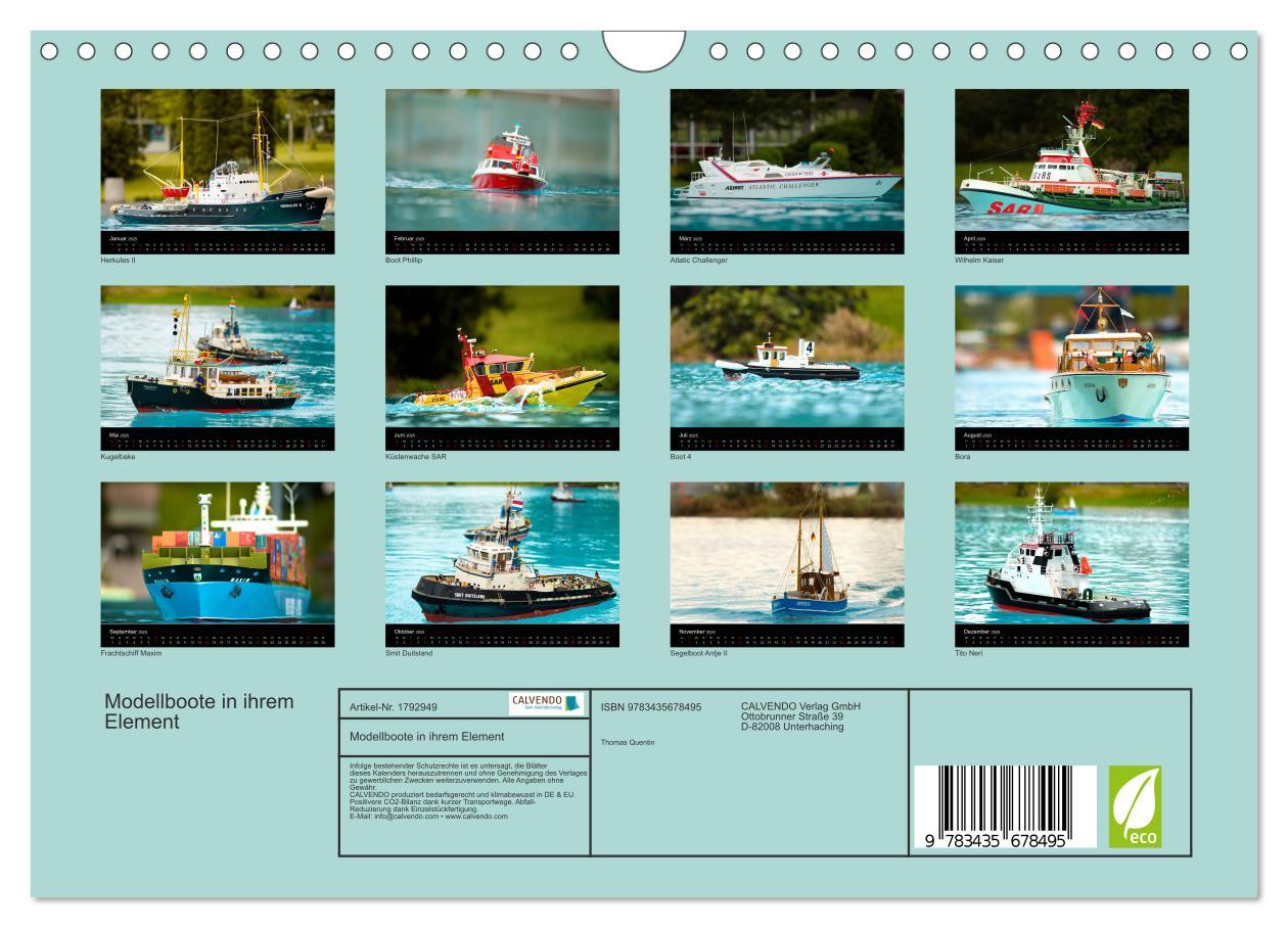 Bild: 9783435678495 | Modellboote in ihrem Element (Wandkalender 2025 DIN A4 quer),...