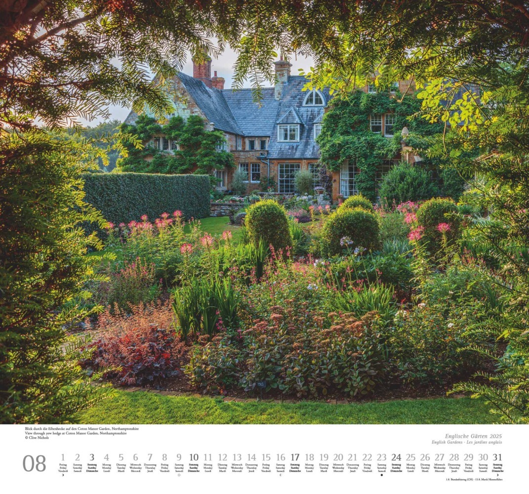 Bild: 4250809653099 | DUMONT - Englische Gärten 2025 Wandkalender, 38x35,5cm,...