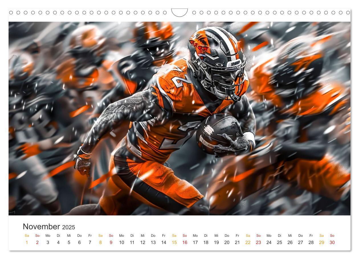 Bild: 9783383806551 | American Football - coole Momente (Wandkalender 2025 DIN A3 quer),...