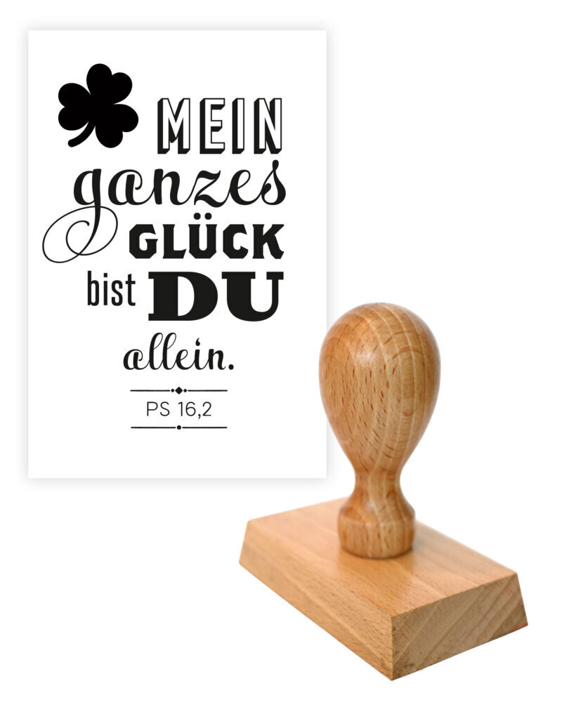 Bild: 4060504000230 | Stempel: Mein ganzes Glück bist du allein. (Ps 16,2) | Stück | 400023