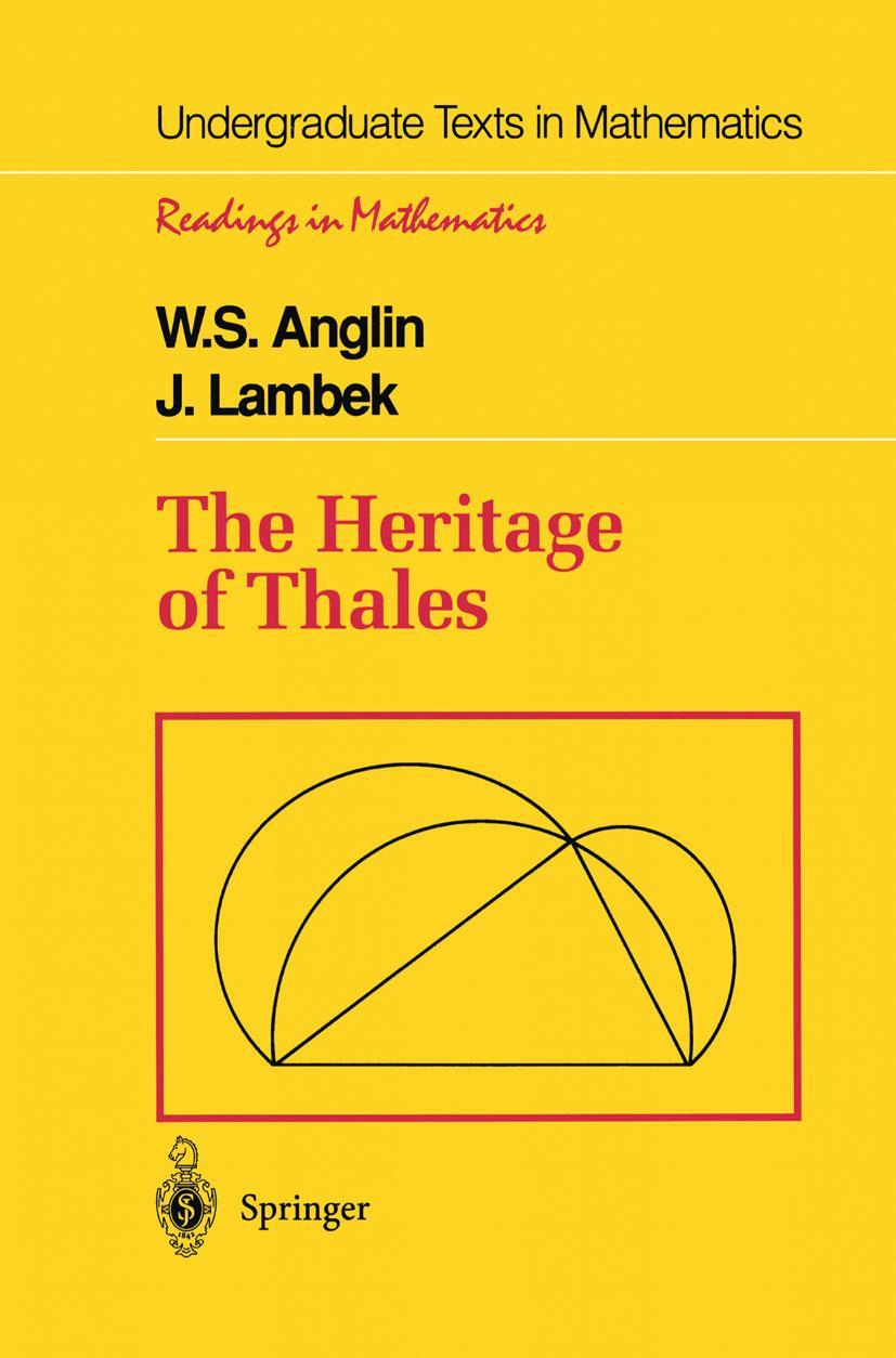 Cover: 9780387945446 | The Heritage of Thales | J. Lambek (u. a.) | Buch | x | Englisch