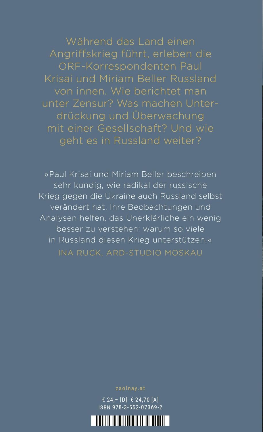 Bild: 9783552073692 | Russland von innen | Leben in Zeiten des Krieges | Paul Krisai (u. a.)