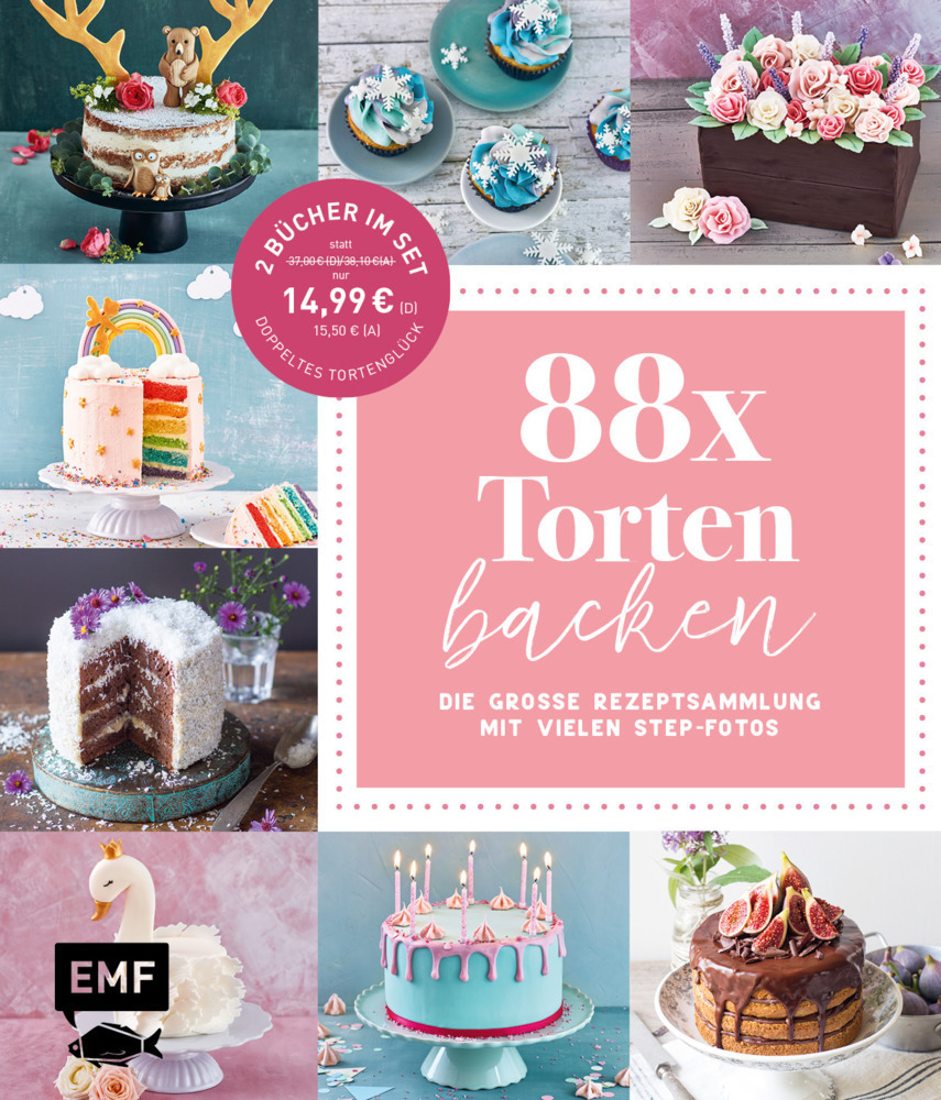 Cover: 9783745924800 | 88 x Torten backen - Die große Rezeptsammlung mit vielen Step-Fotos