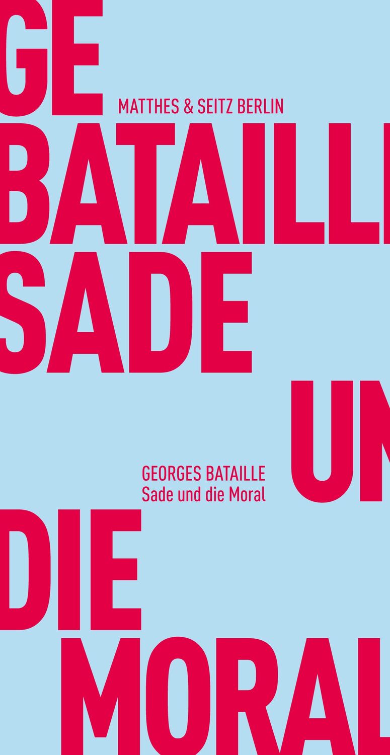 Cover: 9783957570260 | Sade und die Moral | Georges Bataille | Taschenbuch | 129 S. | Deutsch