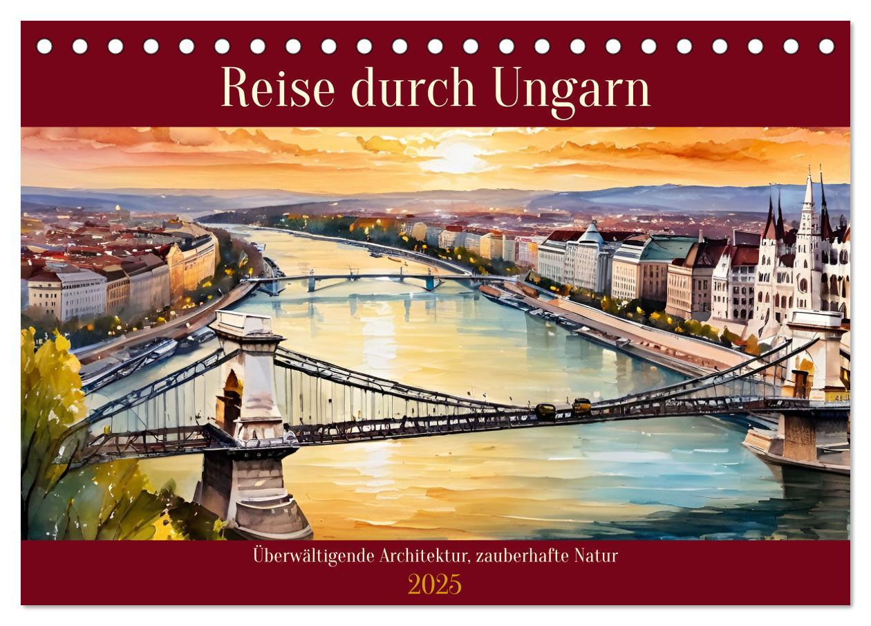 Cover: 9783457189214 | Reise durch Ungarn (Tischkalender 2025 DIN A5 quer), CALVENDO...