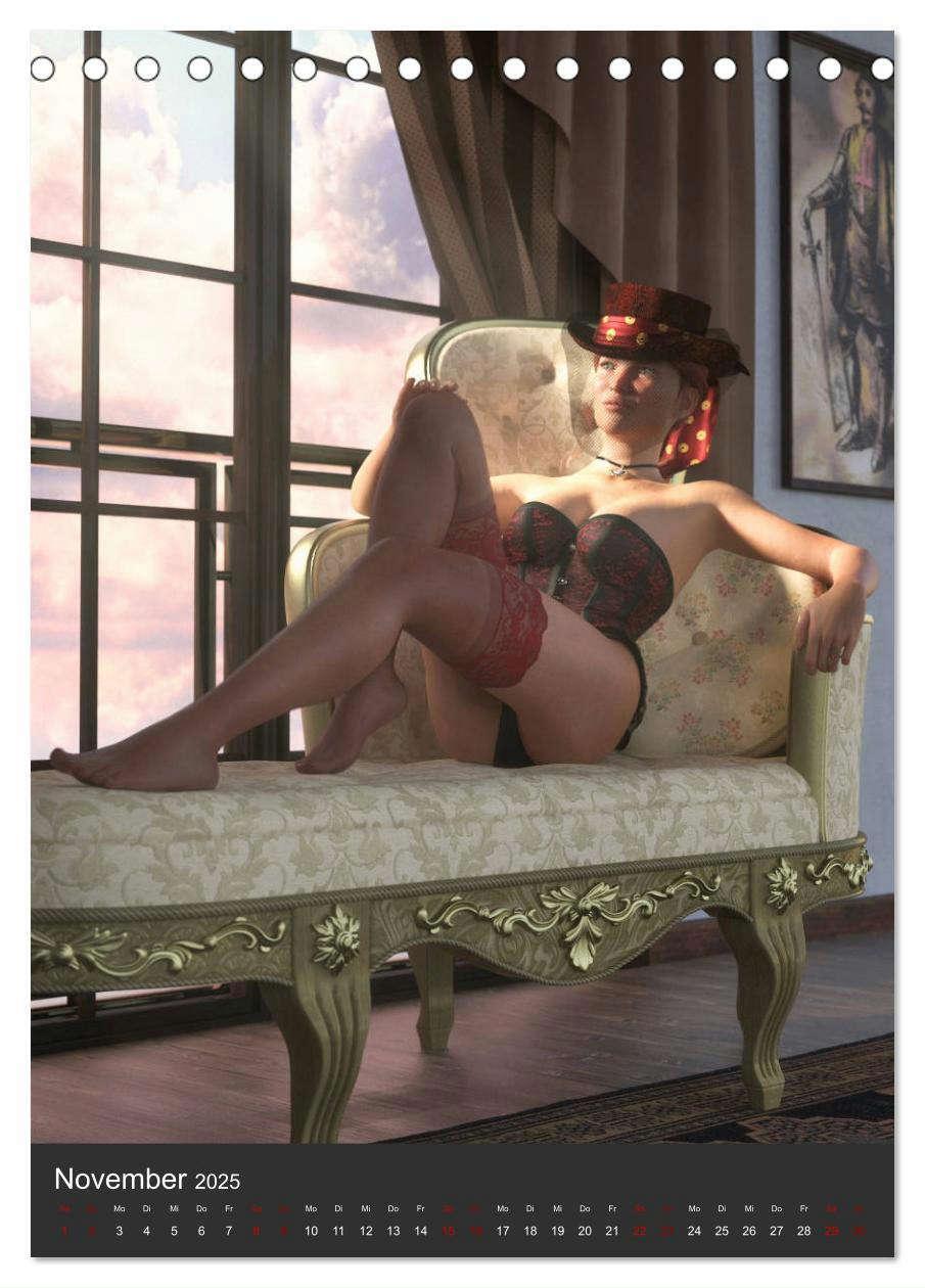 Bild: 9783435938834 | Sexy Steampunk Pin Up (Tischkalender 2025 DIN A5 hoch), CALVENDO...