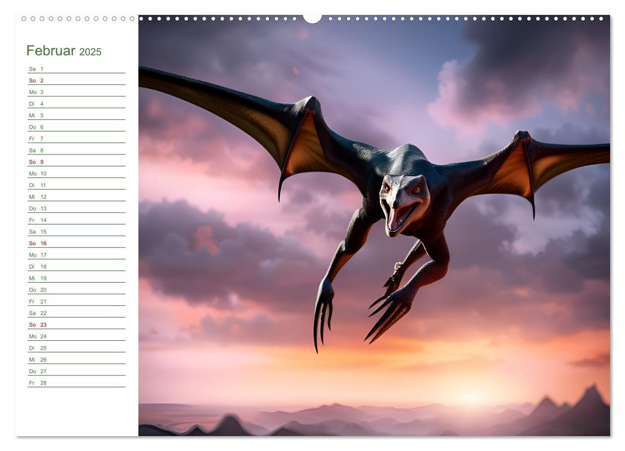 Bild: 9783383864728 | KI Dinosaurier - Herrscher der Lüfte, Land und Meer (Wandkalender...