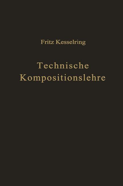 Cover: 9783642926259 | Technische Kompositionslehre | Fritz Kesselring | Taschenbuch | viii