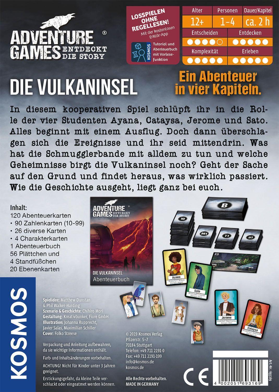 Bild: 4002051693169 | Adventure Games - Die Vulkaninsel | 1 - 4 Spieler | Spiel | Brettspiel