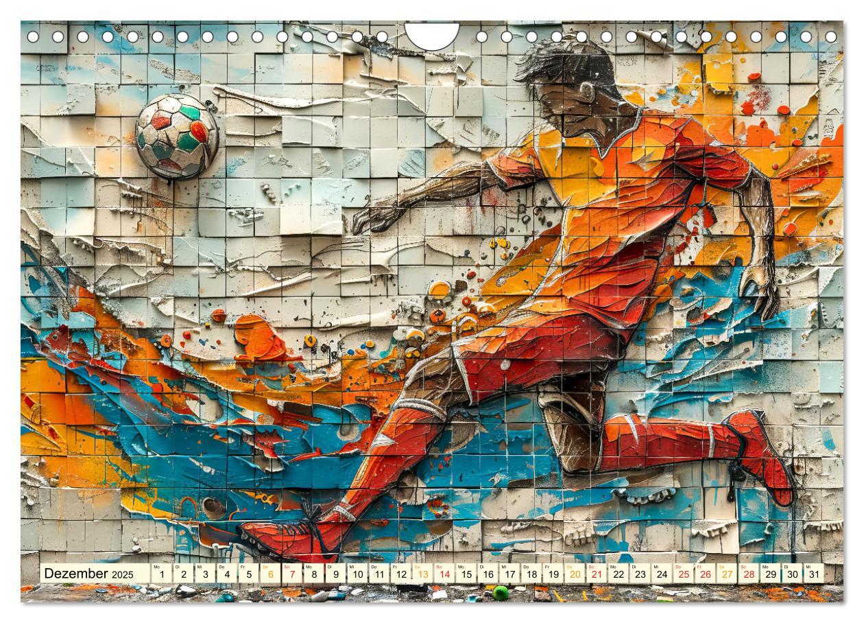 Bild: 9783383801150 | Fußball Graffiti - sportliche Kunst (Wandkalender 2025 DIN A4...