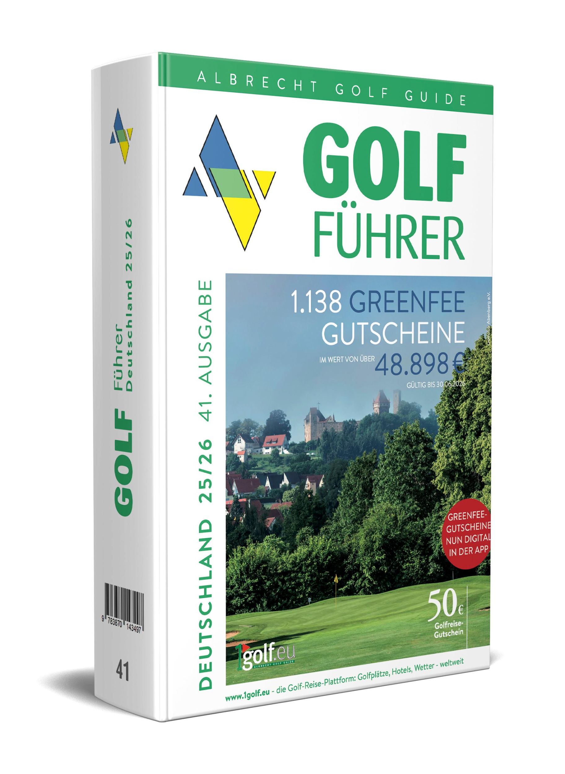 Cover: 9783870143497 | Albrecht Golf Führer Deutschland 25/26 inklusive Greenfee Gutscheinen