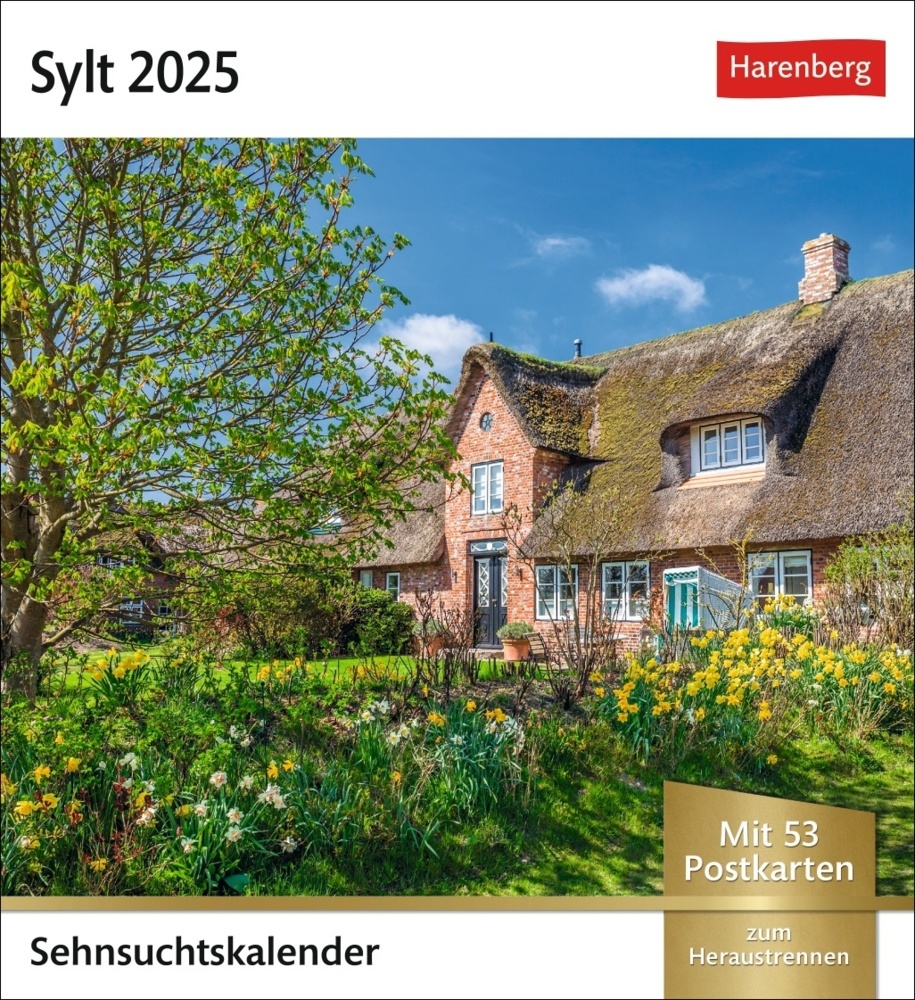 Cover: 9783840033469 | Sylt Sehnsuchtskalender 2025 - Wochenkalender mit 53 Postkarten | 2025