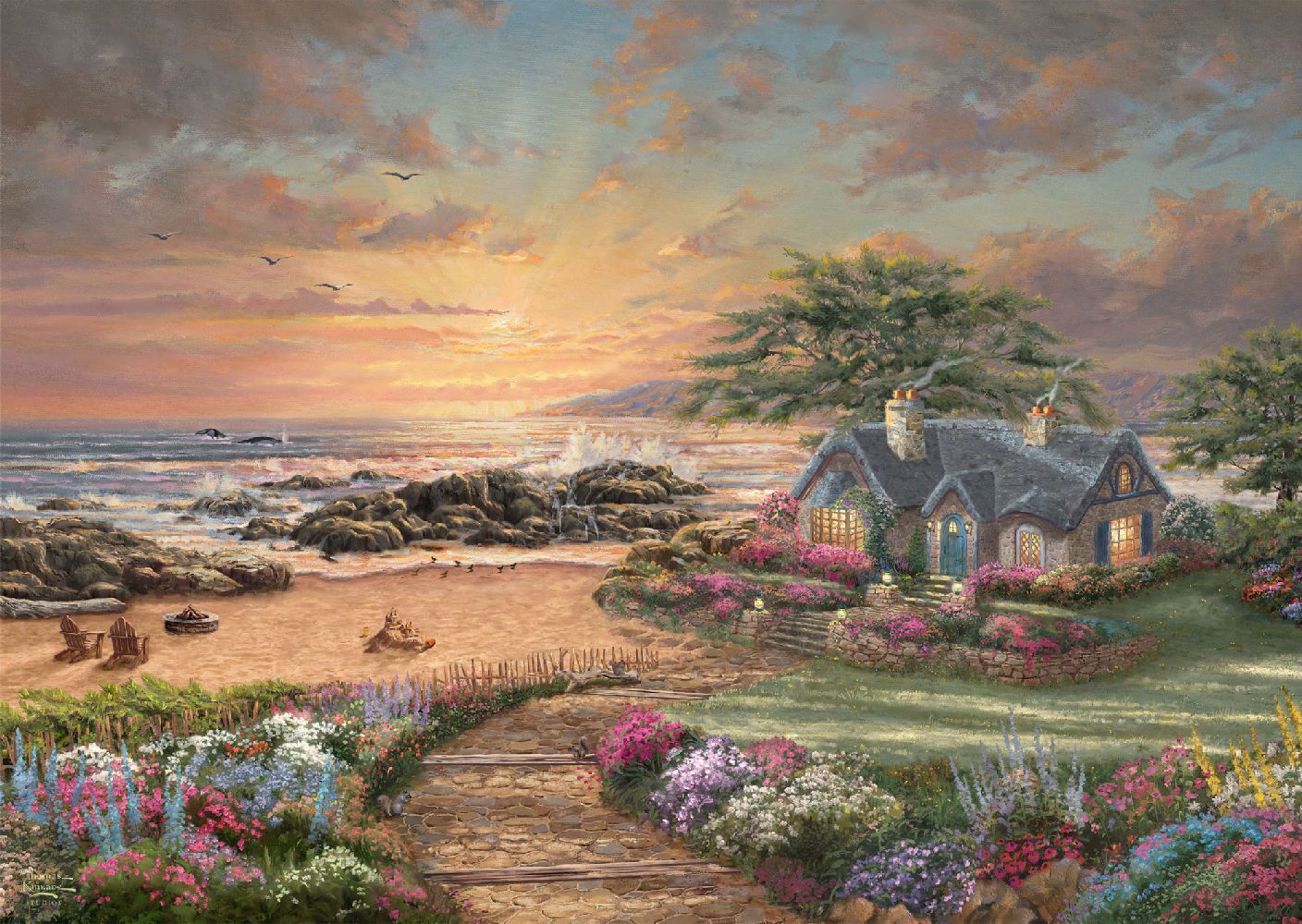 Bild: 4001504573683 | Seaside Cottage | Puzzle Thomas Kinkade 1.000 Teile | Spiel | Deutsch