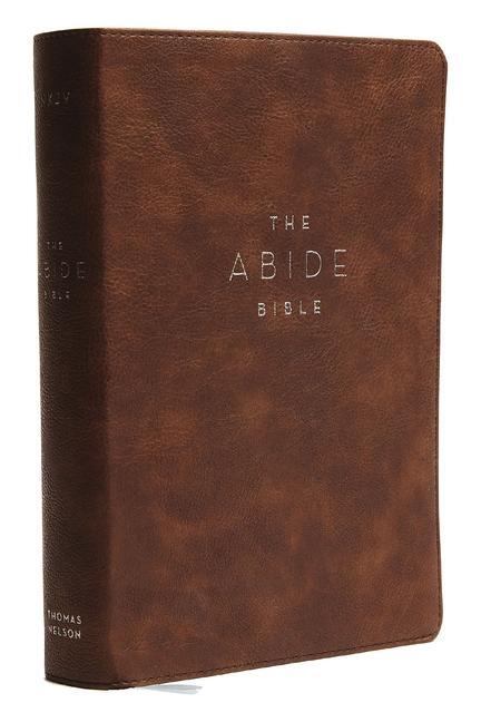 Cover: 9780785226628 | NKJV, Abide Bible, Leathersoft, Brown, Red Letter Edition, Comfort...