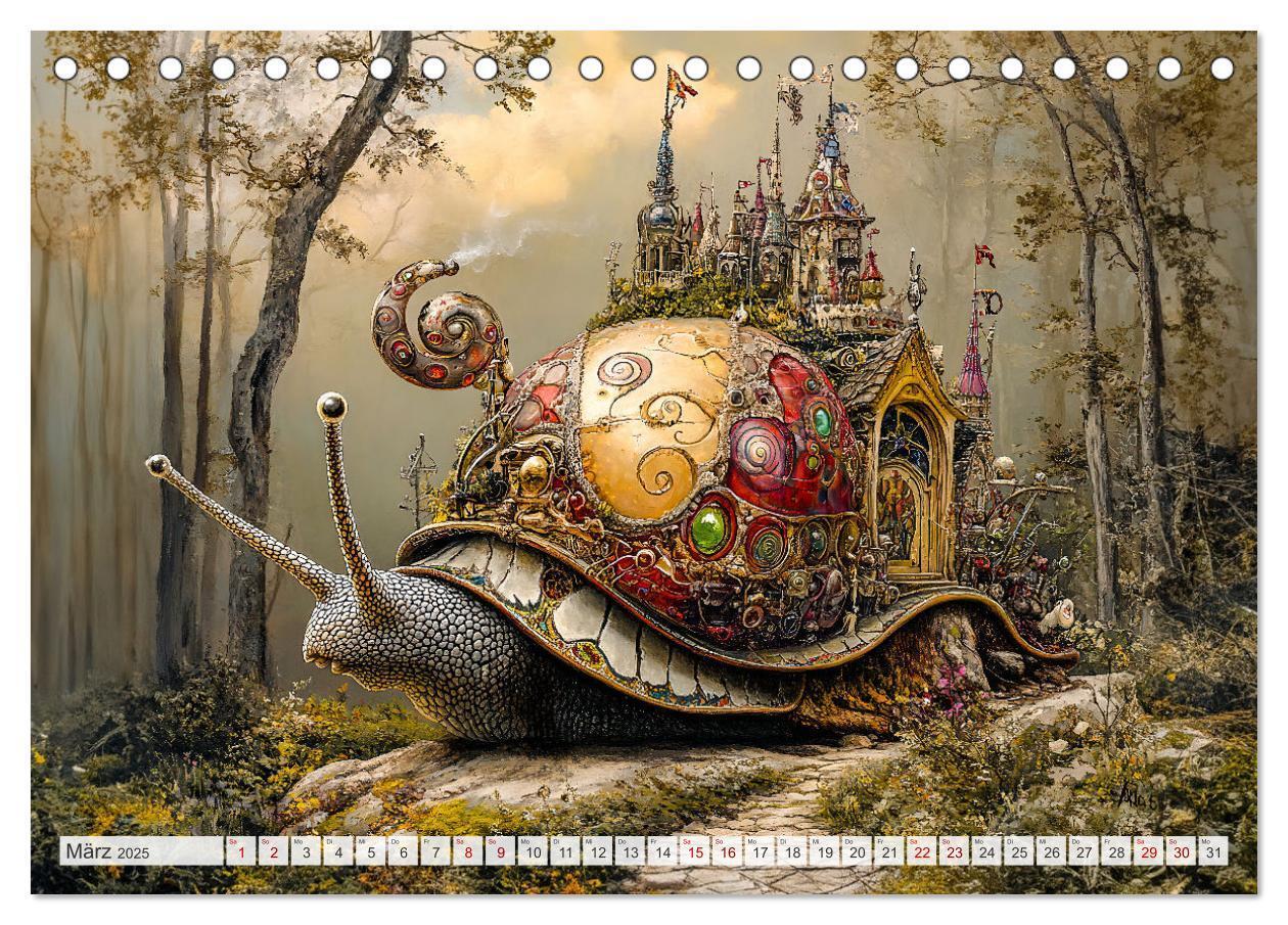 Bild: 9783457217924 | Magische Wesen im Zauberland - Fantasie-Tiere im Steampunk-Kalender...