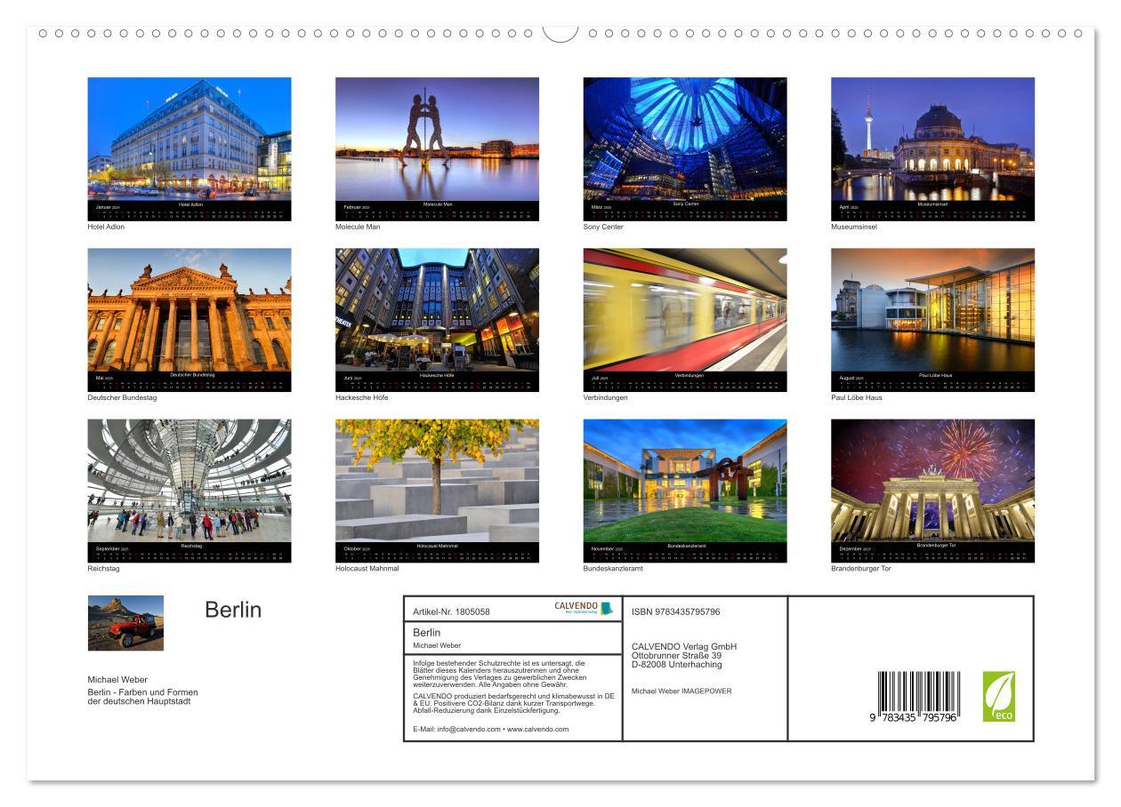 Bild: 9783435795796 | Berlin (hochwertiger Premium Wandkalender 2025 DIN A2 quer),...