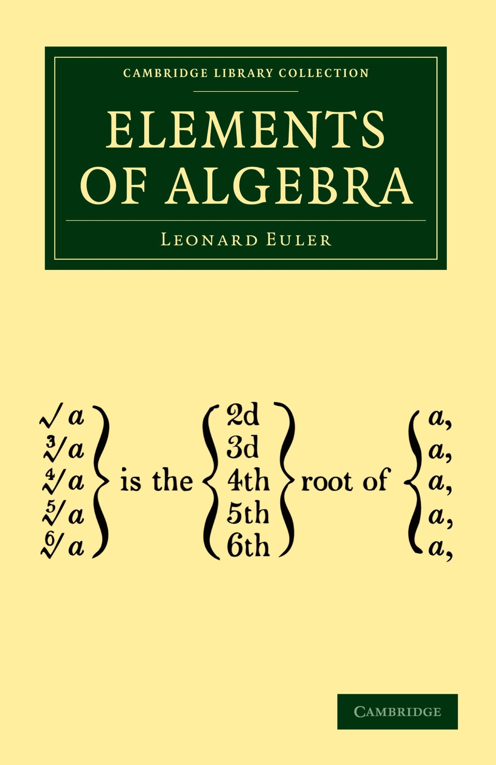 Cover: 9781108002967 | Elements of Algebra | Leonard Euler | Taschenbuch | Englisch | 2009