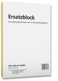 Cover: 9783800753635 | Ersatzblock | für Ausbildungsnachweise nach § 13 Berufsbildungsgesetz