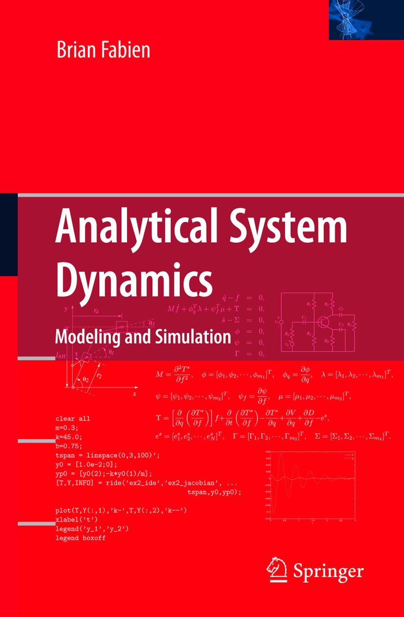 Cover: 9780387856049 | Analytical System Dynamics | Modeling and Simulation | Brian Fabien