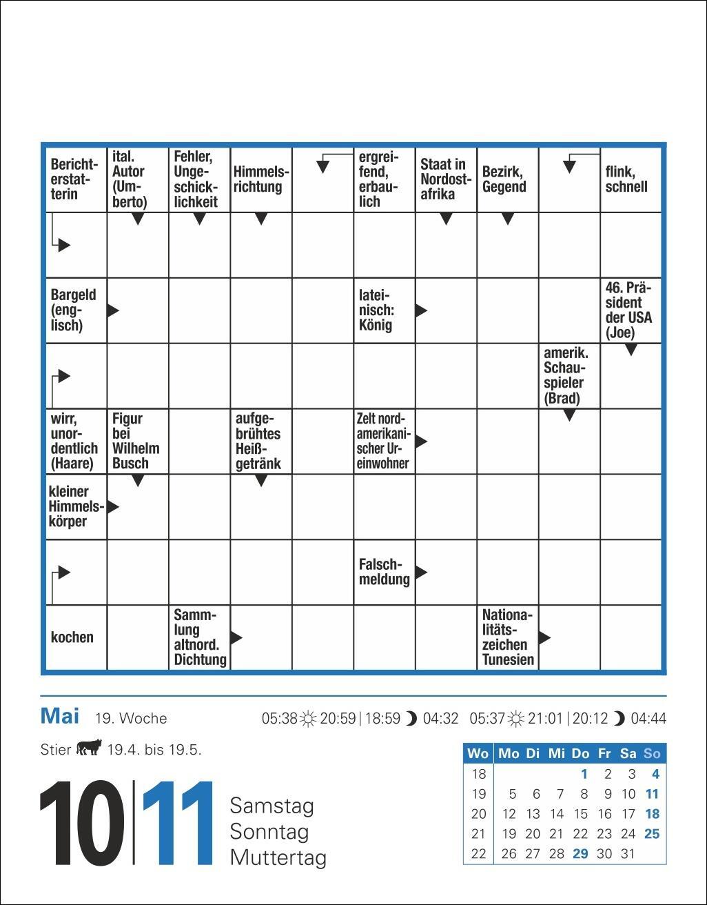 Bild: 9783840033575 | Kreuzworträtsel Tagesabreißkalender 2025 | Stefan Krüger | Kalender