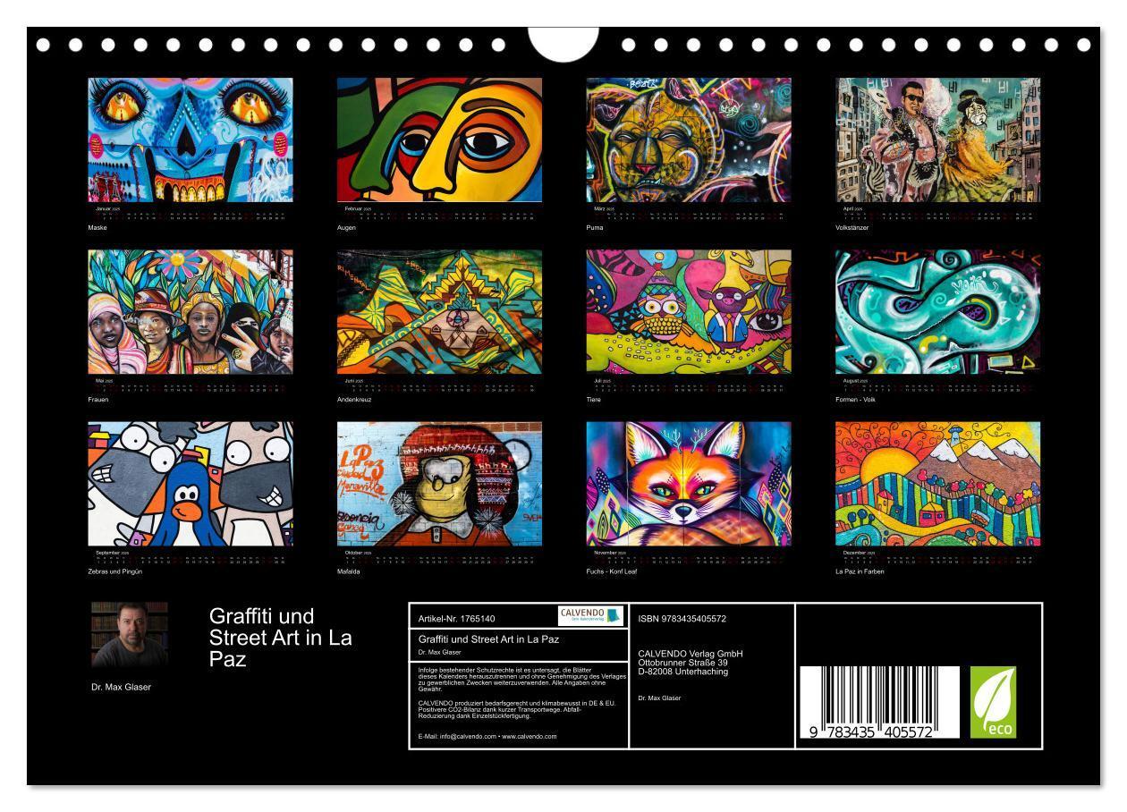 Bild: 9783435405572 | Graffiti und Street Art in La Paz (Wandkalender 2025 DIN A4 quer),...