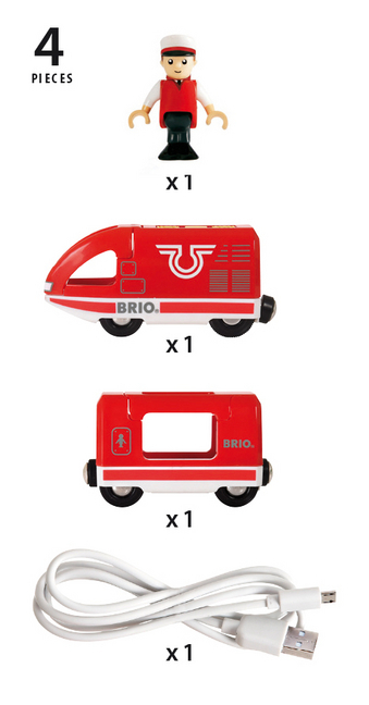 Bild: 7312350337464 | 33746 BRIO Roter Akku-Reisezug | BRIO® | Spiel | In Display-Karton