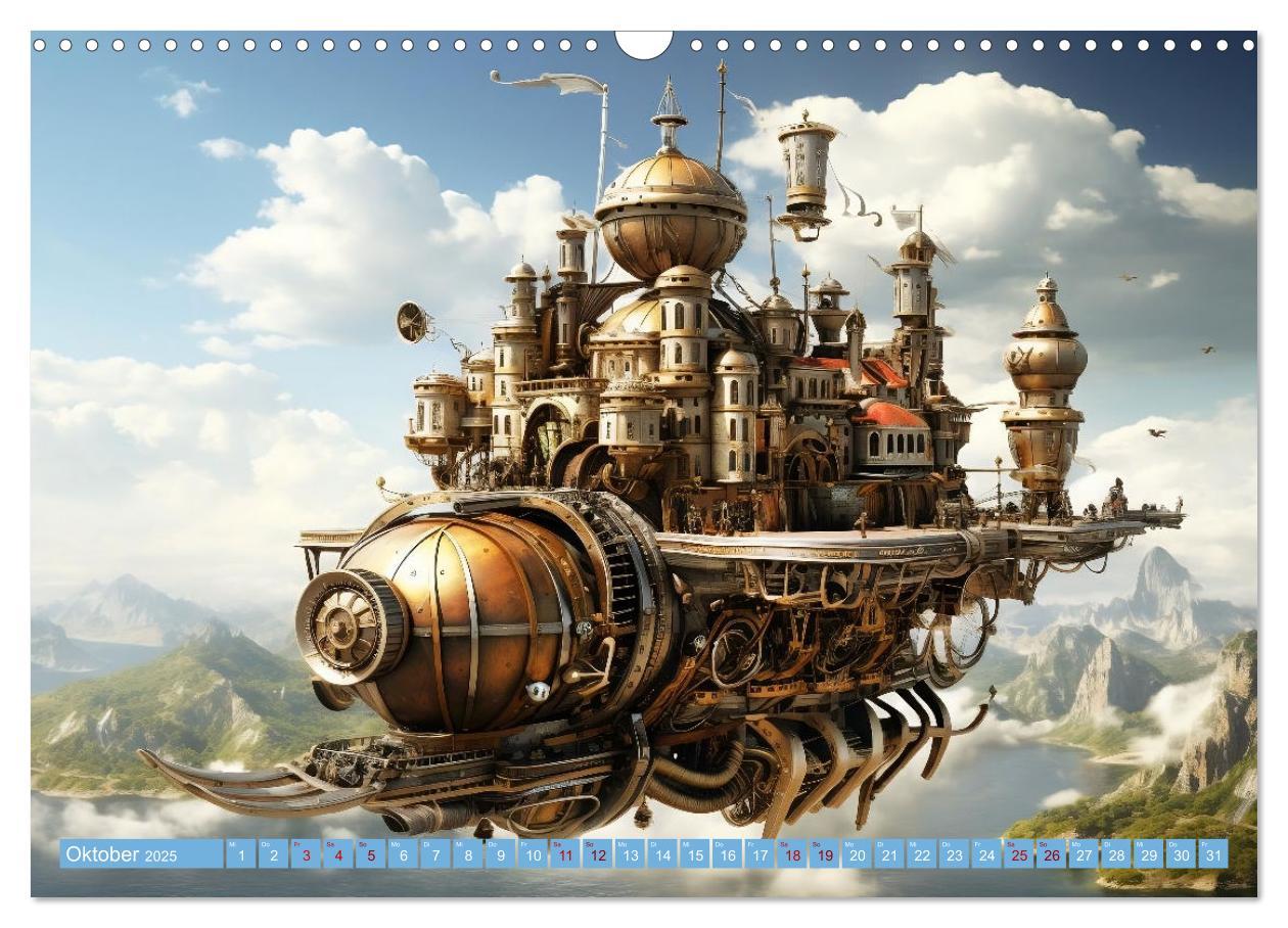 Bild: 9783435516315 | Steampunk Domizile (Wandkalender 2025 DIN A3 quer), CALVENDO...