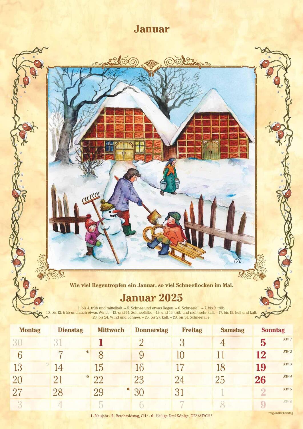 Bild: 4251732342043 | Bauernkalender 2025 - Bildkalender A3 (29,7x42 cm) - mit Feiertagen...