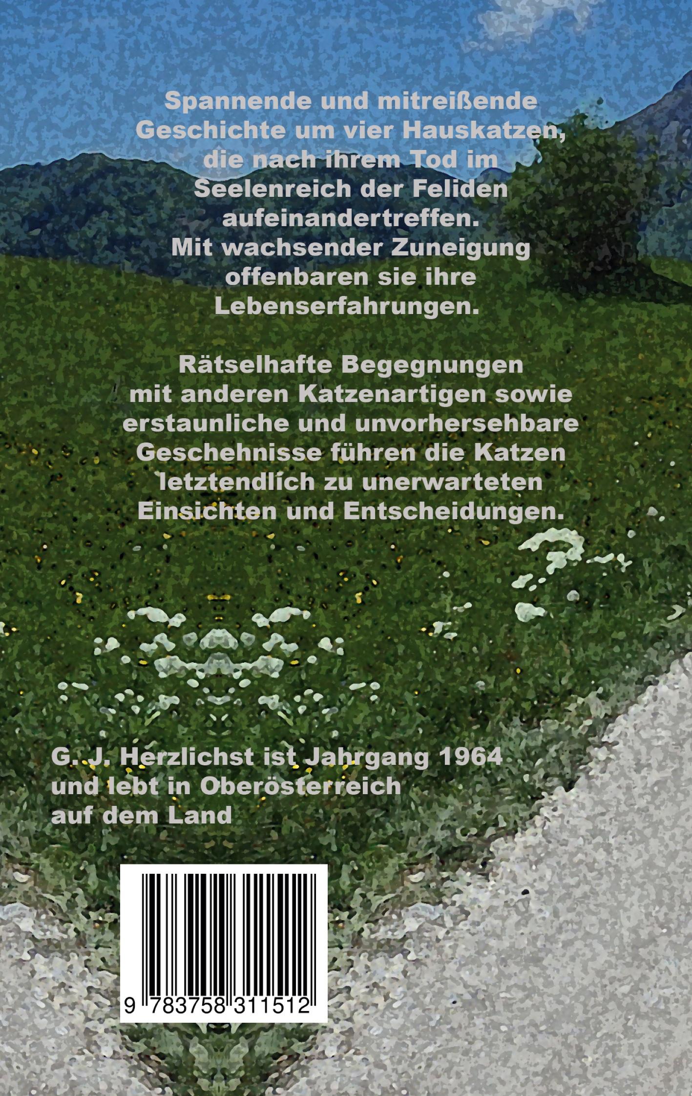 Rückseite: 9783758311512 | Wo alle Katzen hingehen | Katzenroman | G. J. Herzlichst | Taschenbuch