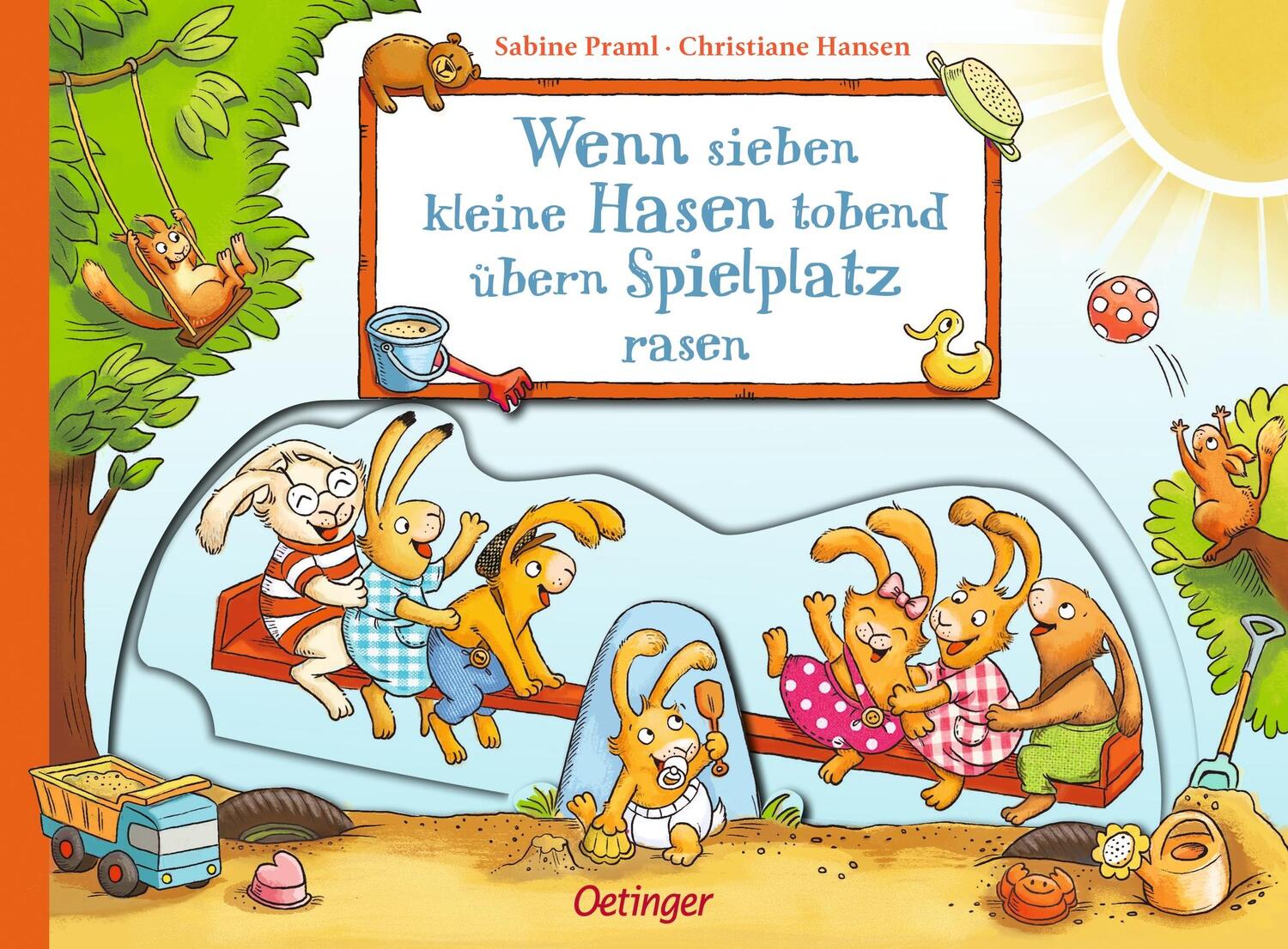 Cover: 9783751205092 | Wenn sieben kleine Hasen tobend übern Spielplatz rasen | Sabine Praml