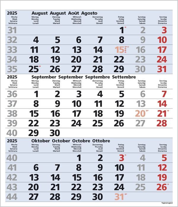 Bild: 9783731877547 | 3-Monats-Planer Comfort Blau 2025 | Korsch Verlag | Kalender | 12 S.