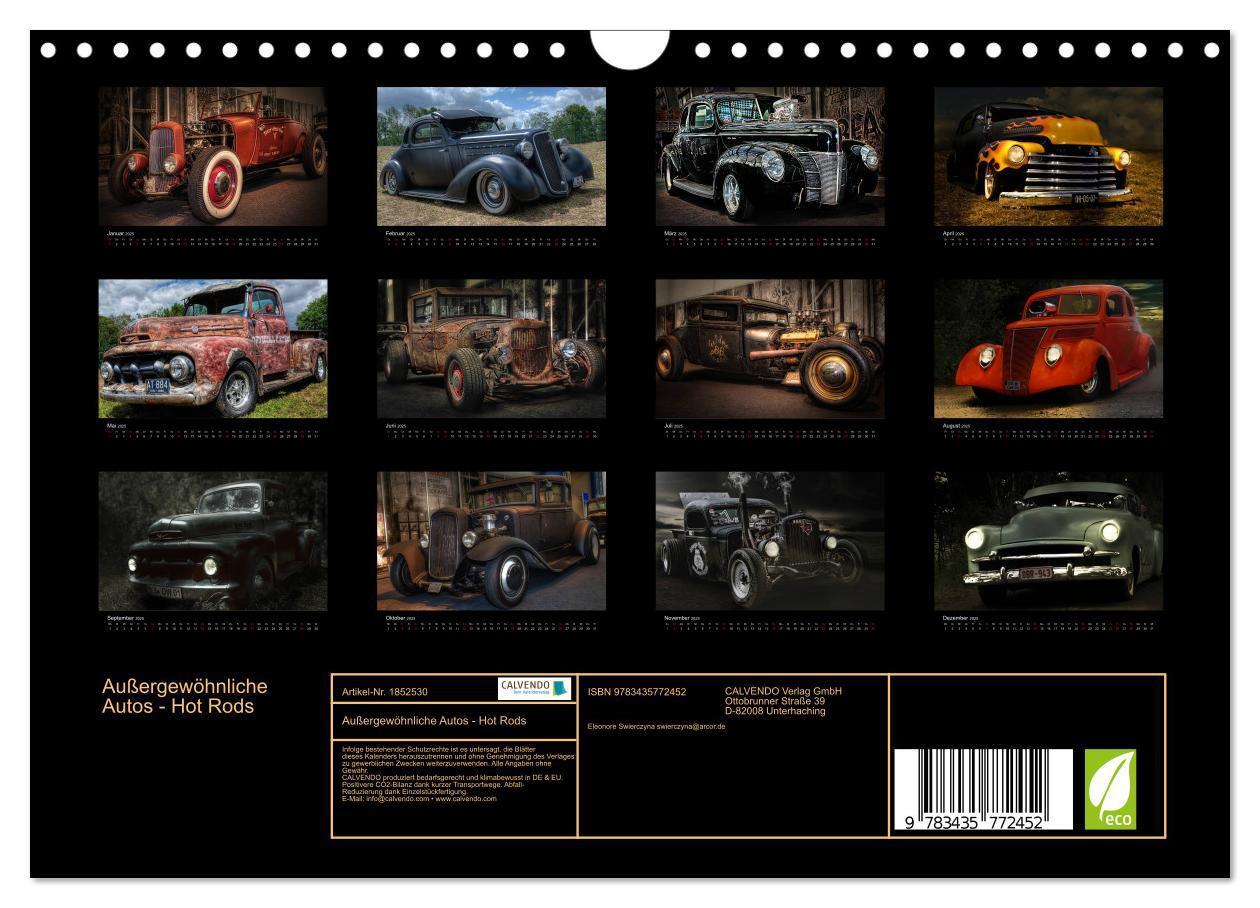 Bild: 9783435772452 | Außergewöhnliche Autos - Hot Rods (Wandkalender 2025 DIN A4 quer),...