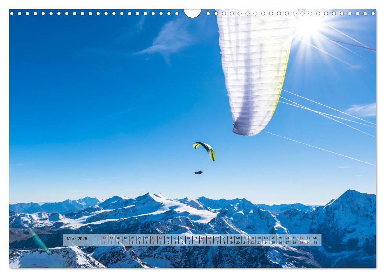 Bild: 9783435337170 | Paragliding - lautloses Schweben (Wandkalender 2025 DIN A3 quer),...