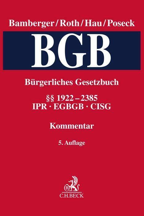 Cover: 9783406776151 | BGB/Bürgerliches Gesetzbuch 5: §§ 1922-2385, CISG, IPR, EGBGB | Hau