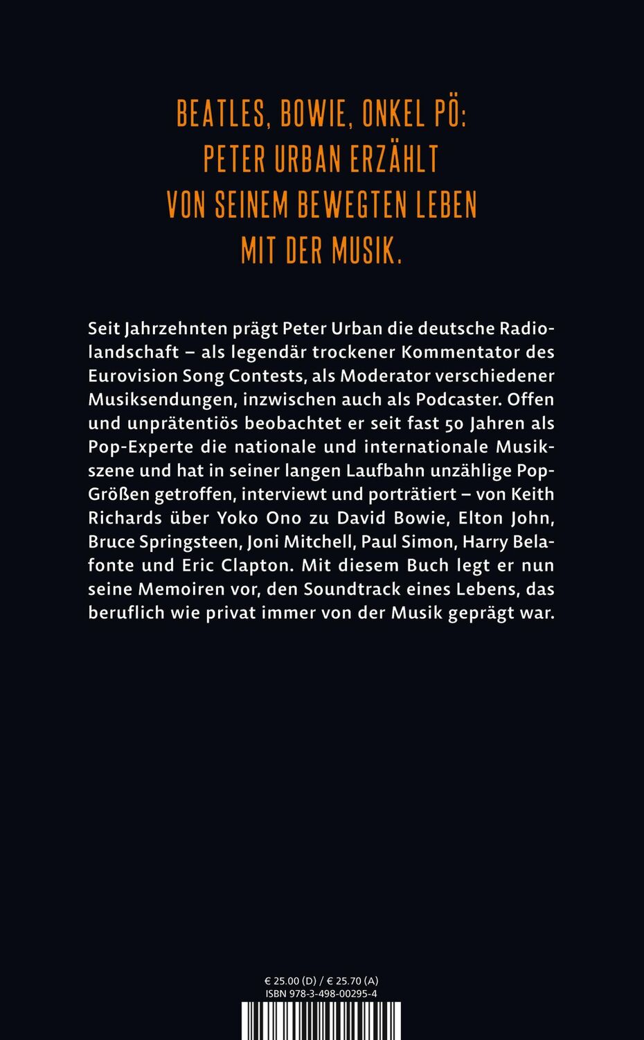 Rückseite: 9783498002954 | On Air | Peter Urban | Buch | 544 S. | Deutsch | 2023