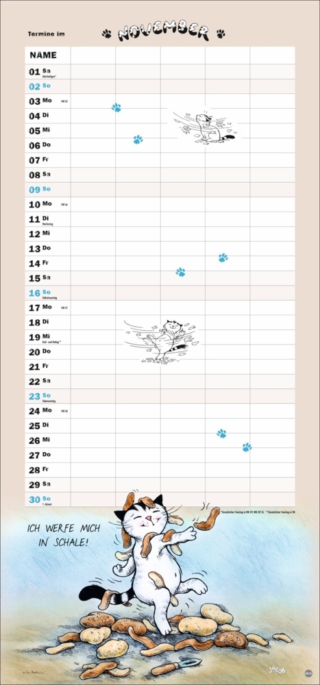 Bild: 9783756405770 | Jacob Familienplaner für Katzenliebhaber 2025 | Sven Hartmann | 15 S.