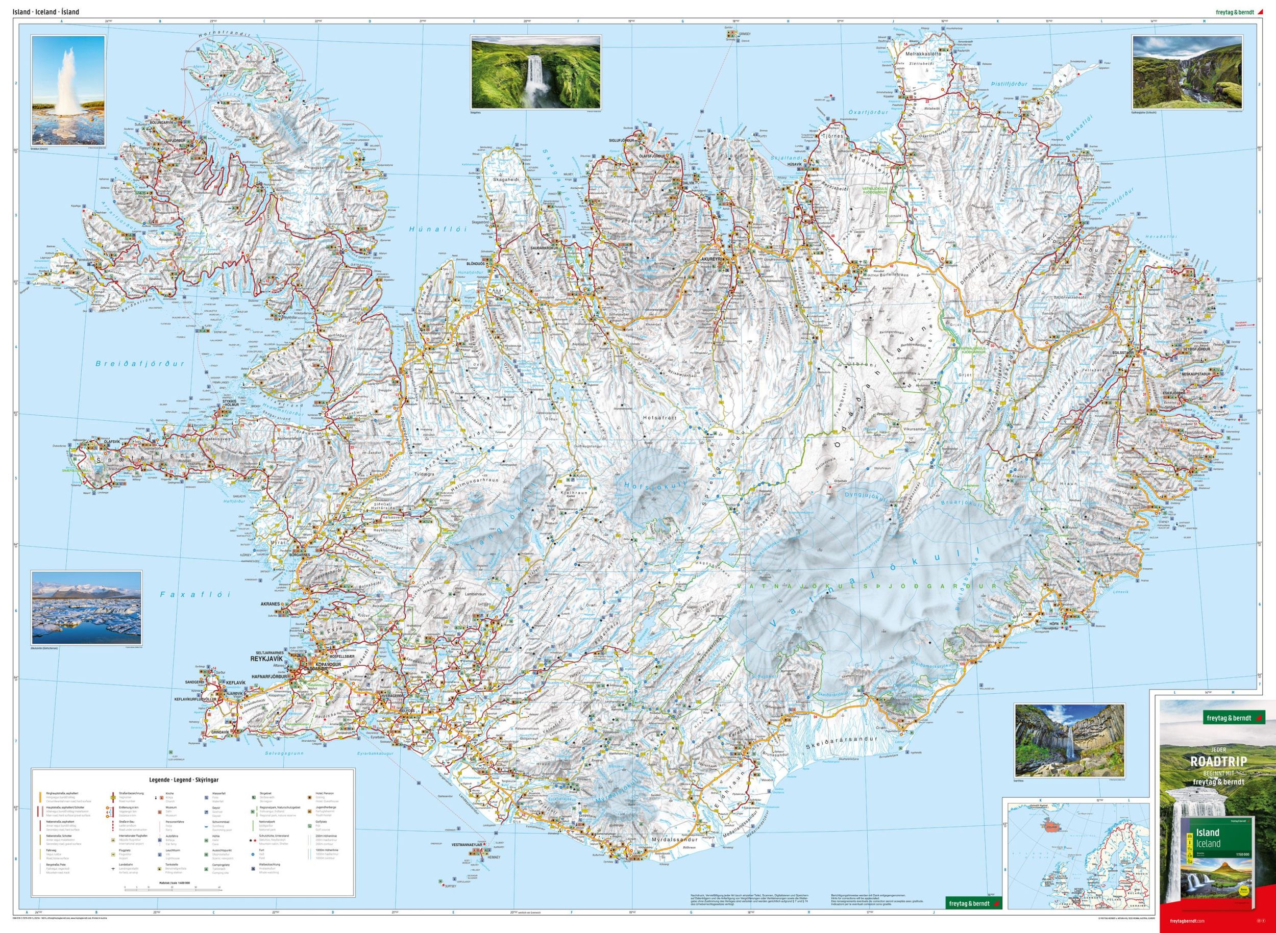 Bild: 9783707921915 | Island, Straßenkarte 1:400.000, freytag &amp; berndt | Freytag &amp; Berndt