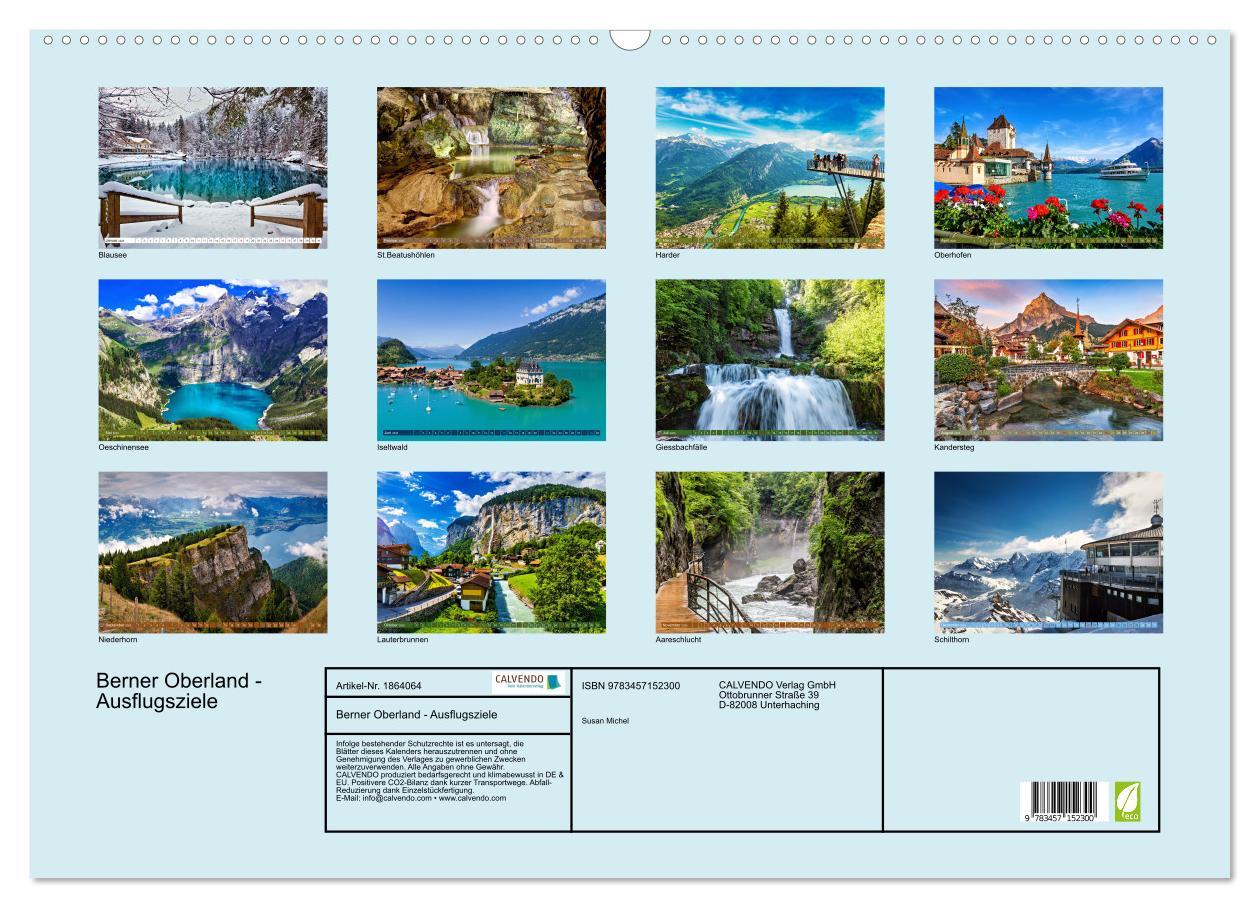 Bild: 9783457152300 | Berner Oberland - Ausflugsziele (Wandkalender 2025 DIN A2 quer),...